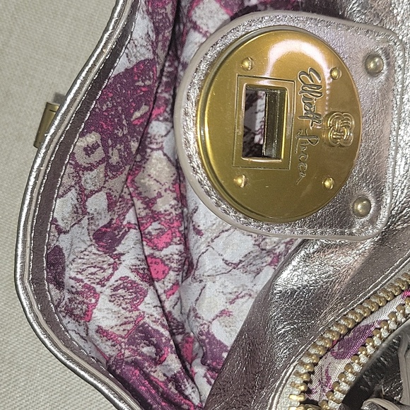 Elliott Lucca 3 way Demi Metallic Woven Leather Crossbody Shoulder Bag - Picture 10 of 15